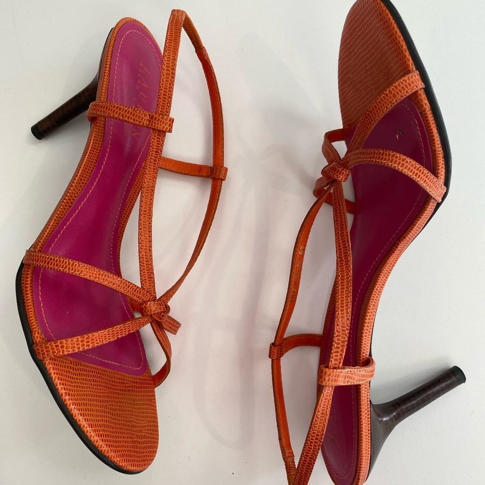 Ralph Lauren Orange Sandal Heels